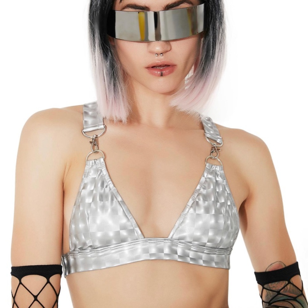 CLUB EXX HOLOGRAM BRA TOP